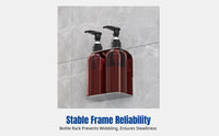 Stainless Steel Dispenser, Double/Triple Bottle Holder, Modern Bathroom Organizer for Hotel, Guesthouse