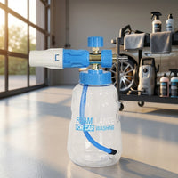 Spray Bottle for Car Cleaning and Car Wash, Foam Sprayer with Clear 1L Bottle to Monitor Levels, Pre Wash Foam Lance, Quick Connect Brass Parts