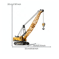 Alloy Lattice Arm Crane Toy Yellow-Orange Construction Crane Toy