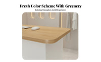 Small Reception Desk Wide Countertop Salon Front Desk Construction Retail Checkout Counter for Cashiers, Receptionists, Medical Office, Lobby, Office