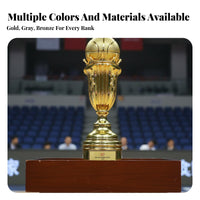 Creative Design Basketball Award Gold-Color Plated Sports Competition Award Impressive Display Piece for Champions, Tournaments, Clubhouse