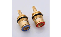 2 Pieces Replacement Brass Faucet Ceramic Good Sealing Faucet Ceramic Stem Solid Plumbing Part High-Quality for DIYers, Plumbers, Kitchen