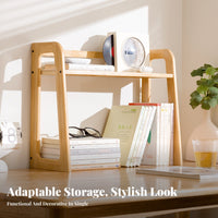 Desk Bookshelf Space-Saving Tabletop Storage Shelf Sturdy for Office Workers