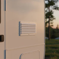 Rectangular RV Vent Cover with Screws Weatherproof Louvered Exhaust Grille Weather-Resistant Louvered Vent Cover Easy to Install for Recreational Vehicle Builders