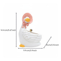 Cartoon Goose Planter Indoor Outdoor Resin Goose Flower Pot Lightweight Home Decor for Desktop
