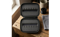 Zip-Around Fishing Lure Storage Case Compact EVA Tackle Case Rectangular Lure Storage Bag Black for Anglers, Fishermen