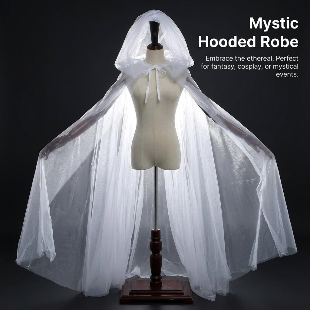 Fancy Dress Hooded Cape, Halloween Fancy Dress Costume, Cosplay Accessories Hooded Cape, Witch Cosplay for Fantasy Enthusiast