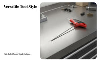 T-Handle Hex Key S2 Alloy Steel T-Handle Allen Wrench Set High Hardness Ball End Hex Wrench for Professionals, Mechanics, Home Repair, Garage, Factory