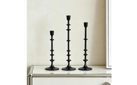 3 Pieces Candlestick Holders with Round Base Tapered Candle Holder with Round Base Modern Taper Candle Holder for Tabletop