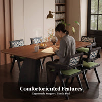 French Vintage design Rectangular Dining Group Retro Design Home Furniture Space-Saving Kitchen Table and Chairs long-lasting Construction for Families, Apartment Dwellers, Homeowners, morning meal corner