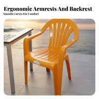 Armchair With Armrests Stackable Armchair Waterproof Stackable Outdoor Chair for Adults, Business Owners, Food Stall, Cafe, Restaurant