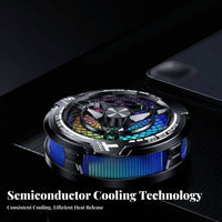 AI Temperature Control 45W Tablet Cooling Pad Rapid Chill Zing Effect Digital Display Phone Cooler Low Noise for Content Creators