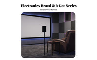 Hidden Cable Management Surround Speaker Stand Heavy-Duty Steel Construction Surround Sound Speaker Stand Stable Base Audio Accessory Patented Design for Home Theater, Living Room