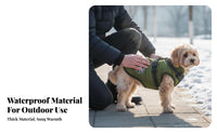 Padded Harness Vest Waterproof Dog Coat Warm Pet Apparel for Young Dogs, Feline Owners, Cold Weather, Outdoor, Outdoors