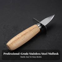Bivalve Shucking Heavy Duty Bivalve Non-Slip Grip Scallop Prying Tool for Seafood Lovers, Chefs, Seafood Bar, Dinner Parties, Outdoor Gatherings