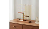 Necklace and Earring Wooden Base Base Jewelry Display Rack Decorative Earring Display Stand for Bedroom