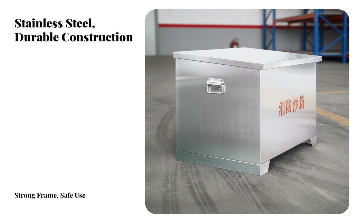 Anti and Rust-Proof Fire Sand Box Reinforced Structure Fire Safety Sand Bin for Facility Managers, Businesses, Gas Stations, Warehouses, Shopping Malls, Office Buildings