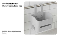 Drill-Effortless Installation Hanging Storage Basket Multi-Purpose Wall Mount Organizer Bin Space Saving for Students, Closet, Living Room