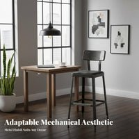 mechanical aesthetic Metal Stool with rear support Vintage Design Lowrear support Metal Stool Commercial Grade Counter Chair sturdy Construction for Restaurateurs, Interior Designers, Restaurant, Bistro, Kitchen, Patio