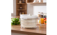 Salad Centrifuge with Handle Multifunctional Salad Washer and Dryer Quick Vegetable Washer with Basket for Meal Prep
