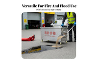Stainless Steel Fire Sand Bin Heavy-Duty Casters Fire Fighting Sandbox Resistant Mobile Sand Storage Box for Factory, Workshop, Warehouse