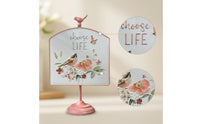 Wooden Birdhouse Ornament Painted Birdhouse with Floral Motif for Gardeners