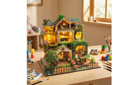 Fairytale DIY Miniature Dollhouse Kit Detailed DIY Miniature House Kit Multi-Level 3D for Crafters, Tabletop Display