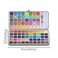Watercolor Paint Set 90-Color Watercolor Paint Set with Paintbrush Highly Pigmented for Artists