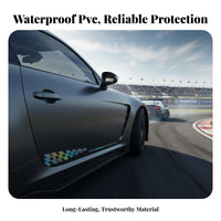 Reflective Checkered Flag Car Sticker Sporty Design Vinyl Body Decal Weatherproof for DIY Customizers, Truck Owners