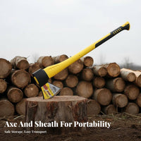 Wood Splitting Axe Heat Treated Cutting Axe Anti-Rust Coating Wood Splitting Hatchet for Homeowners, Survivalists, Yard Work, Hiking, Garden