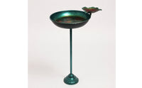 Pedestal Bird Bath Decorative Bird Bath with Flower Accent Birdbath Weather-Resistant Garden Decor Weatherproof for Gardeners