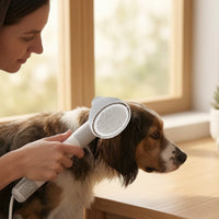 Pet Grooming Dryer Brush 2-in-1 Pet Dryer Brush Dog Grooming Blower 3-Speed Detangling for After Bath