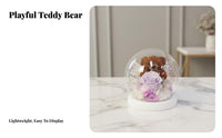 Long Lasting Blossom Bear Night Light Handmade Preserved Blossom Bear Lamp Handmade for Girlfriend, Wife, Valentine's Day, Birthday