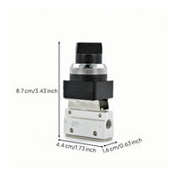 Aluminum Alloy Pneumatic Valve with Button Compact Push Button Valve Momentary 13mm Thread for Automation Projects