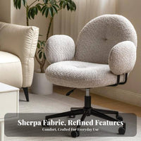 Height Adjustable rotating Chair with Flip-up supportrestss Ergonomic Design Office Furniture Long-Lasting Comfort Task Seating Thick Padded Seat for Students, distant Workers, Professionals, Study Room, Bedroom