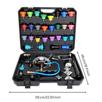Radiators Pressure Tester Kit with Case Portable Radiators Pressure Tester Kit Cooling System Leak Troubleshooter for Auto Repair Shops, Garages