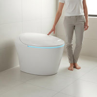 Integrated-Piece Smart Toilet Instant Heating Automatic Lid Toilet Bathroom Fixture Water Pressure Unrestricted Auto Flush