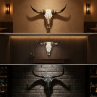 Bovine Wall Decor Cowboy-Themed Head Wall Hanging Resin for Bar