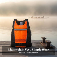 Mature Flotation Vest Sturdy Kayaking Flotation Vest Fishing Safety Vest Adjustable Fit Watersports Gear Fast-Release Buckle