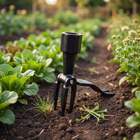 Unwanted Plant Puller Head Serrated Weeder with Prongs Manual for Lawn