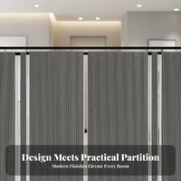 Foldable Sliding Folding Partition Movable Accordion Partition Sound-Insulating Room Divider Portable for Homeowners, Office Workers, Event Planners, Bedroom, Balcony, Studio Apartment, Exhibition