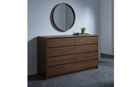 Chest of Drawers Minimalist Dresser Floor-Standing Chest of Drawers with Cut-out Handles for Bedroom, Living Room, Apartment