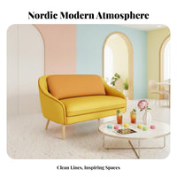 Upholstered Cafe Chair and Table Group Comfortable Curved Rear Armchair Modern Design Minimalist Design for Reception Area