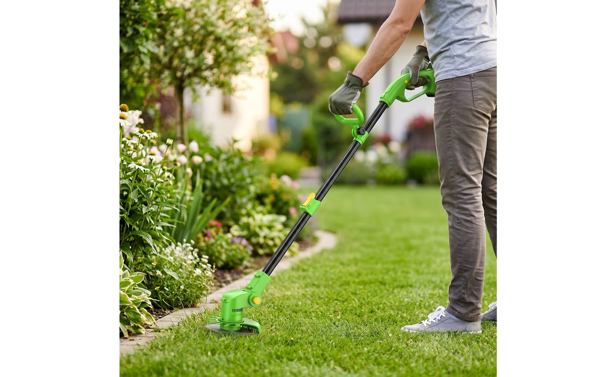 Lightweight Cordless String Trimmer Adjustable String Trimmer with Battery Rechargeable Lawn Edger Easy to Use for Homeowners, Yard