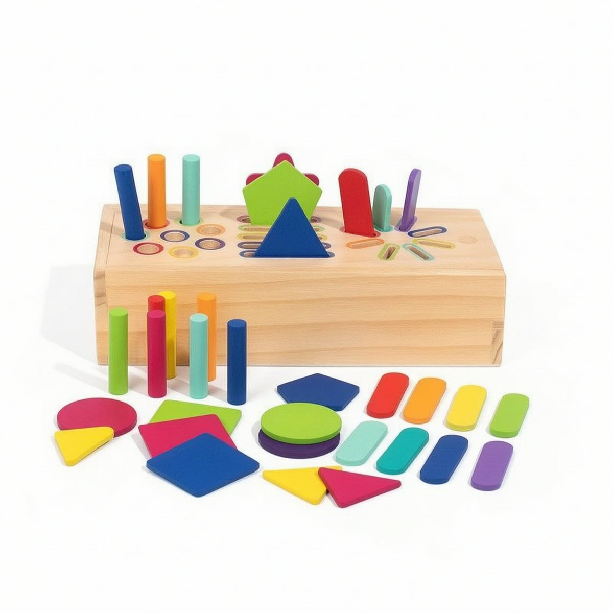 Color Sorting Toy Preschool Color Sorter Shape Sorter Colorful Learning Matching Box Screennon-Digital for Toddlers, Home