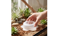 Semi-Transparent Reptile Feeding Bowl Translucent Feeding Dish Low-Profile Reptile Bowl Anti-Escape
