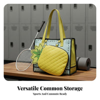 2 Pieces Lightweight Badminton Racket Bag Long-Lasting Racket Shoulder Bag Padded for Women