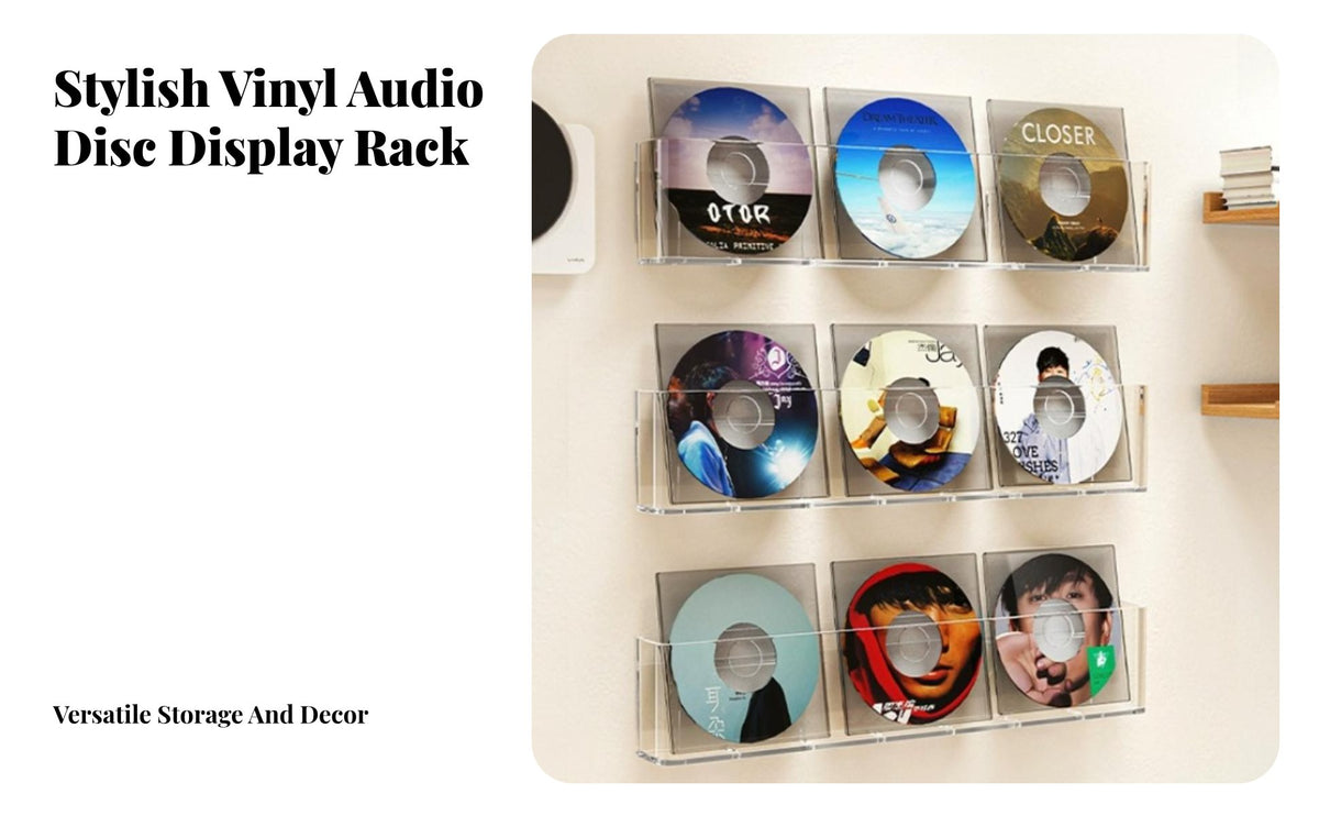 Drillwithout Drilling Installation Clear Album Holder Decorative Transparent Album Ledge Easy to Install Display Rack Invisible Appearance for Vinyl Collectors, Music Lovers, Home Decorators, Living Room, Bedroom, Cafe, Office