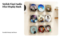 Drillwithout Drilling Installation Clear Album Holder Decorative Transparent Album Ledge Easy to Install Display Rack Invisible Appearance for Vinyl Collectors, Music Lovers, Home Decorators, Living Room, Bedroom, Cafe, Office