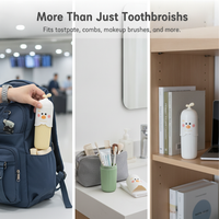 Creative Cactus Portable Travel Toothbrush Holder and Mouthwash Cup for Students and Couples